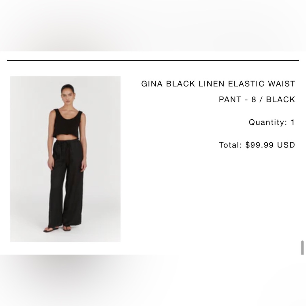 DISSH black linens pants never worn